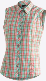 Maier Sports Paloma Hemd ärmellos green lightblue/red check (Damen)