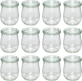 Weck Tulpen-Glas mit Deckel 220ml, 12 Stück