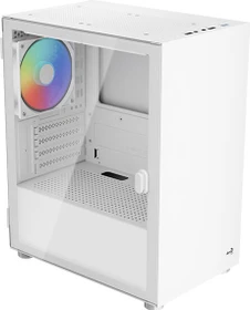 AeroCool CS-111 [V2] White, Glasfenster
