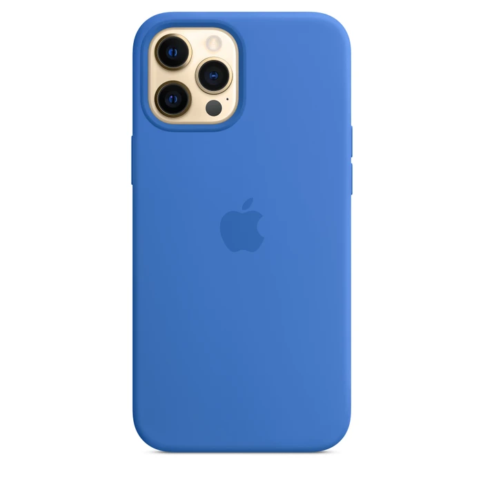 Apple Silikon Case mit MagSafe für iPhone 12 Pro Max capriblau