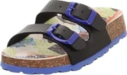 Superfit Fussbettpantoffel schwarz/silber (Junior)