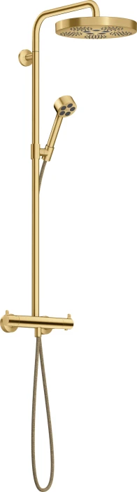 Hansgrohe AXOR One Showerpipe mit Thermostat und Kopfbrause 280 1jet brushed gold optic