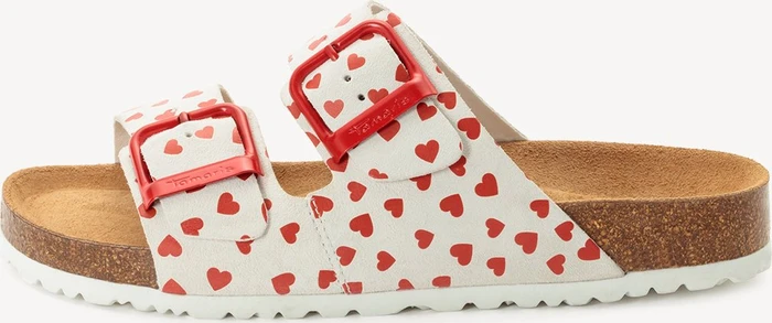 Tamaris Leder Pantolette weiß/rot (Damen)