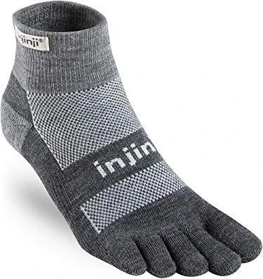 Injinji Outdoor Midweight Mini-Crew NuWool Socken charcoal