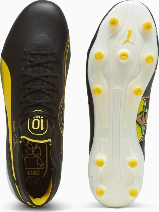 Puma King Ultimate Pelé FG/AG puma black/puma white/pelé yellow/puma gold (Damen)