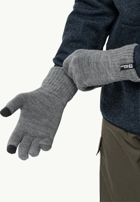 Jack Wolfskin Rib Handschuhe grey heather