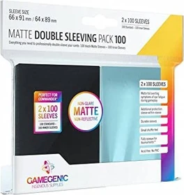 Gamegenic Matte Double Sleeving Pack 100 schwarz/transparent