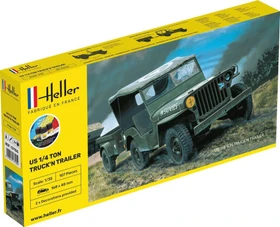 Heller Starter Kit US 1/4 Ton Truck'n Trailer