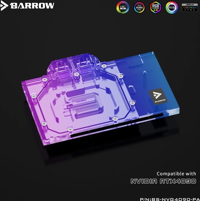 Barrow NVIDIA RTX 4090 LRC 2.0 Full Coverage GPU Water Block weiß, NVIDIA RTX 4090 Founders Edition