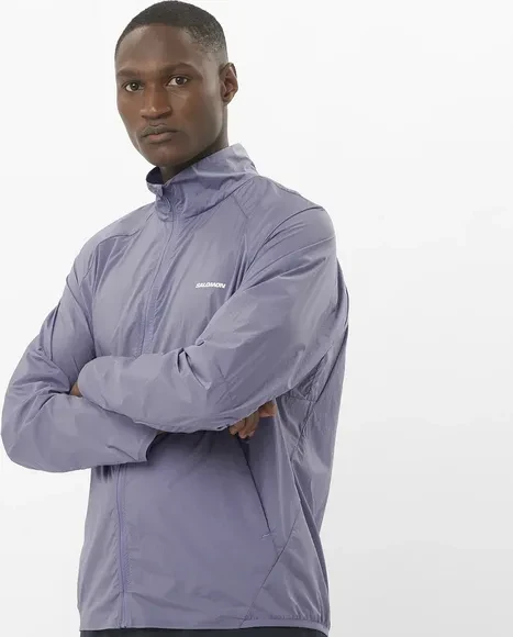 Salomon SHAKEout Fly Laufjacke blue granite (Herren)