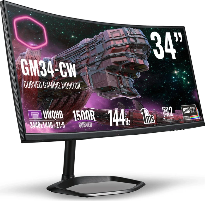 Cooler Master GM34-CW Curved Gaming Monitor, 34"