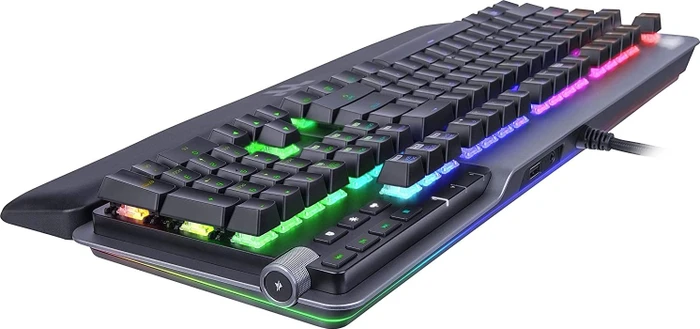 Thermaltake Argent K5 RGB Gaming Keyboard Titanium, MX SPEED RGB Silver, USB, DE