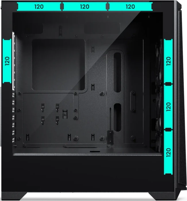 Phanteks Eclipse G370A, schwarz, Glasfenster