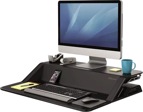 Fellowes Lotus Sit-Stand Workstation, Notebook-Stand, schwarz