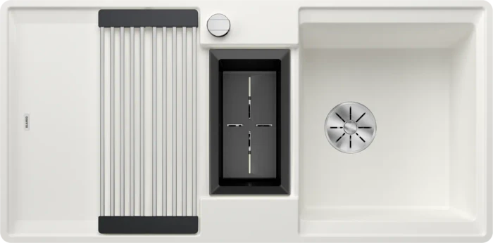 Blanco Adira III 6 S-F InFino Becken reversibel mit Ablauffernbedienung weiß inkl. Multifunktionsschale