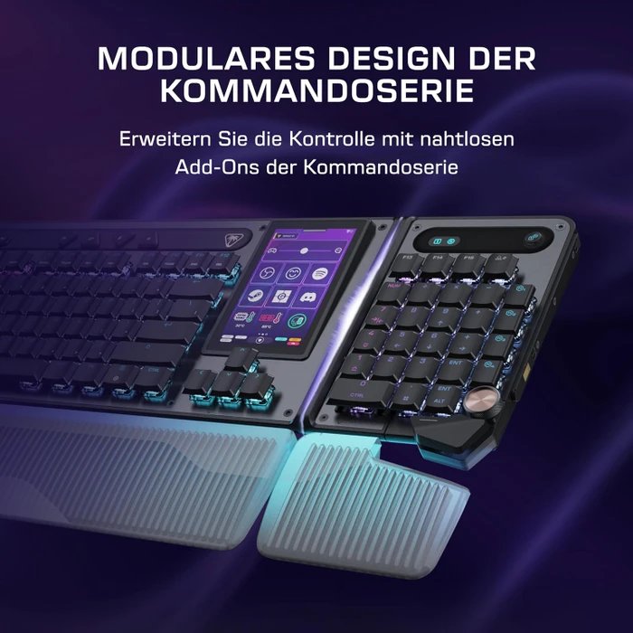 Turtle Beach Command Series KB7 TKL, schwarz, LEDs RGB, Low-Profile TITAN Hall-Effect, USB, DE