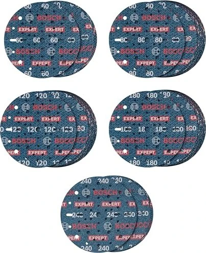 Bosch Professional EXPERT O780 Folienschleifblatt-Set, 55-tlg.
