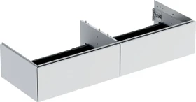 Geberit ONE Unterschrank für Aufsatzwaschtisch, mit zwei Schubladen, 135cm, weiß/lackiert matt