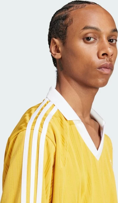adidas Adicolor Piqué Football Shirt langarm preloved yellow (Herren)