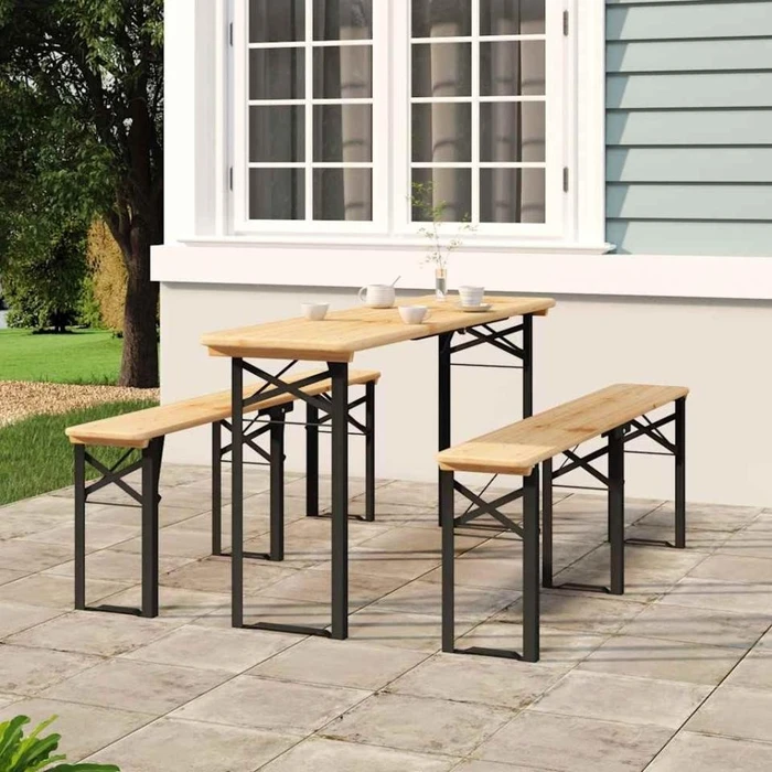 vidaXL Bierzeltgarnitur Gartenmöbel-Set, 3-tlg.