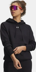 Under Armour Rival+ Fleece Hoodie schwarz/weiß (Damen)