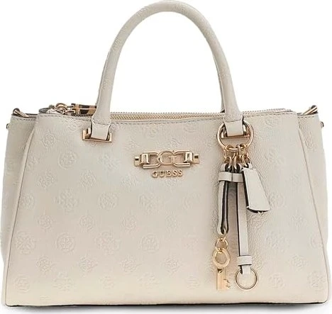 Guess Anise Triple Compartment Satchel Handtasche stone logo
