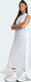 adidas Essentials 3-Streifen Long Racerback Kleid halo silver/white (Damen)