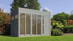Bertilo Cubus 3 Office Gartenhaus 333x230cm grau