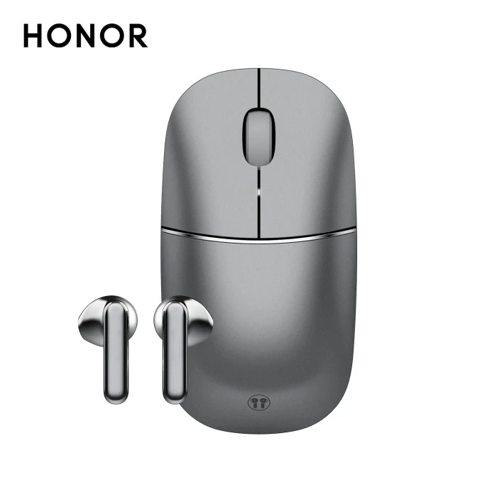 Honor Choice Yhemi MouseBuds Pro, Wireless Mouse & Earbuds 2-in-1, schwarz/grau, USB/Bluetooth