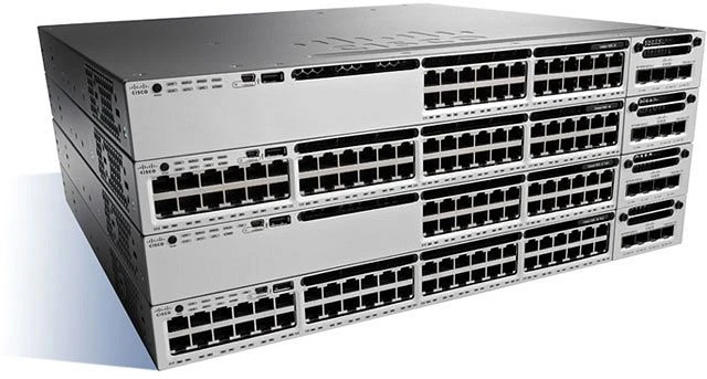 Cisco Catalyst 3850 IP Services Rackmount Gigabit Managed Stacking Switch, 24x RJ-45, 1x Erweiterungsslot, 435W PoE+