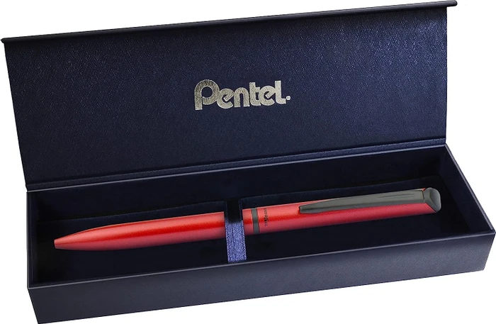 Pentel EnerGel HighClass BL2507 0.7mm/0.35mm Gelroller rot matt, Geschenkbox
