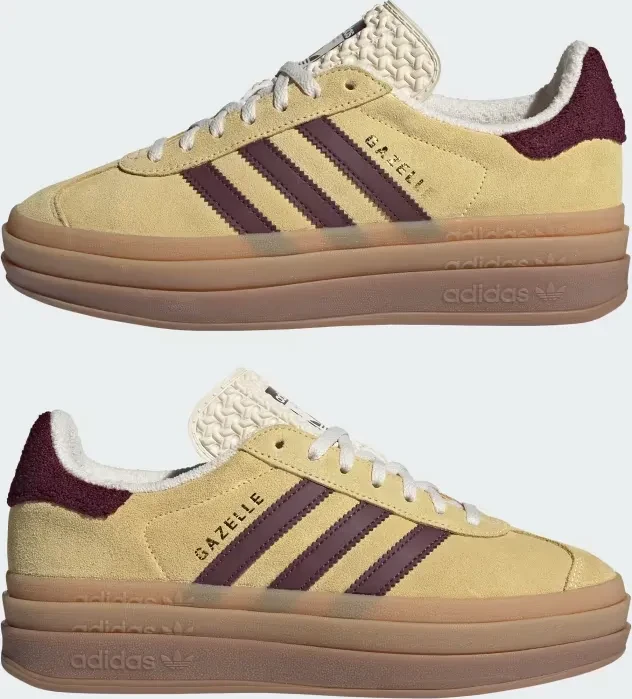 adidas Gazelle Bold almost yellow/maroon/wonder white (Damen)
