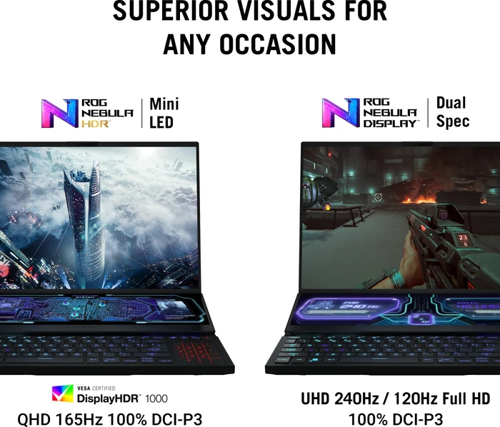 ASUS ROG Zephyrus Duo 16 GX650RM-LO032W, Ryzen 9 6980HX, 16GB RAM, 1TB SSD, GeForce RTX 3060, DE
