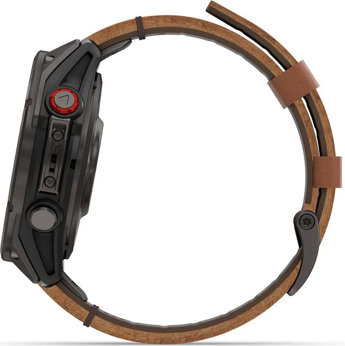 Garmin Fenix 8 Pro 47mm AMOLED carbon grey dlc titanium/chestnut leather