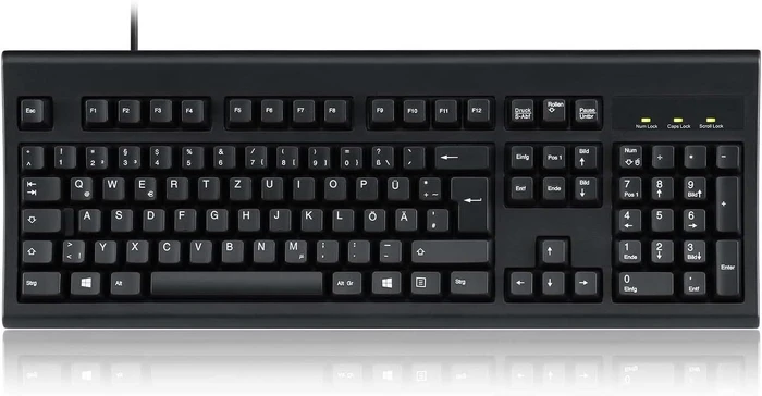 Perixx Periboard-106B, schwarz, USB, DE