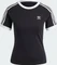 adidas 3-Streifen Slim Raglan T-Shirt kurzarm black melange (Damen) Vorschaubild