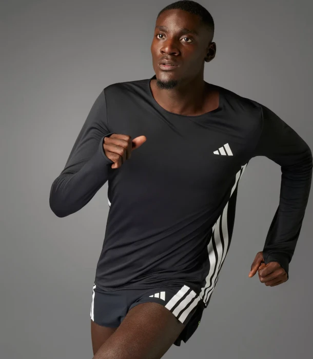 adidas Adizero Running Laufshirt langarm schwarz (Herren)