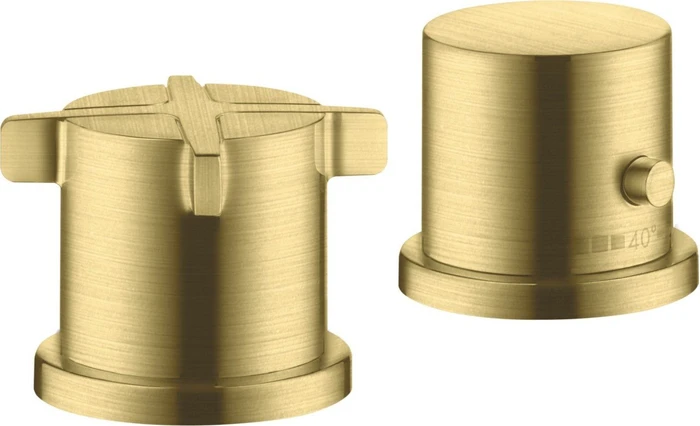 Hansgrohe Axor Citterio E 2-Loch Wannenarmatur mit Thermostat brushed brass