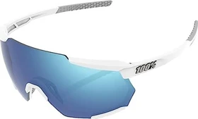 100% Racetrap matte white/hiper blue multilayer mirror