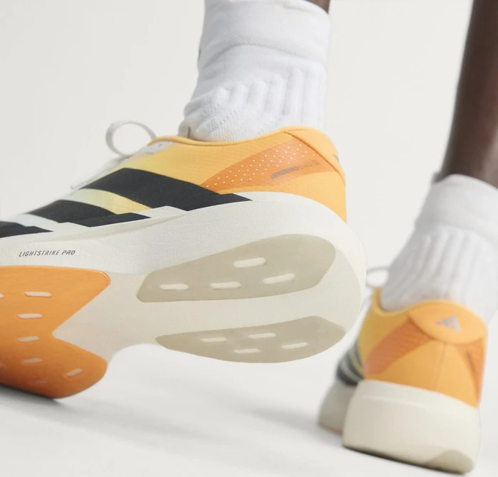 adidas Adizero Evo SL crystal white/lucid tangerine/iron metallic (Herren)