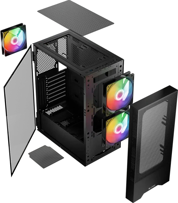 Logic Concept Arya ARGB Black, Glasfenster