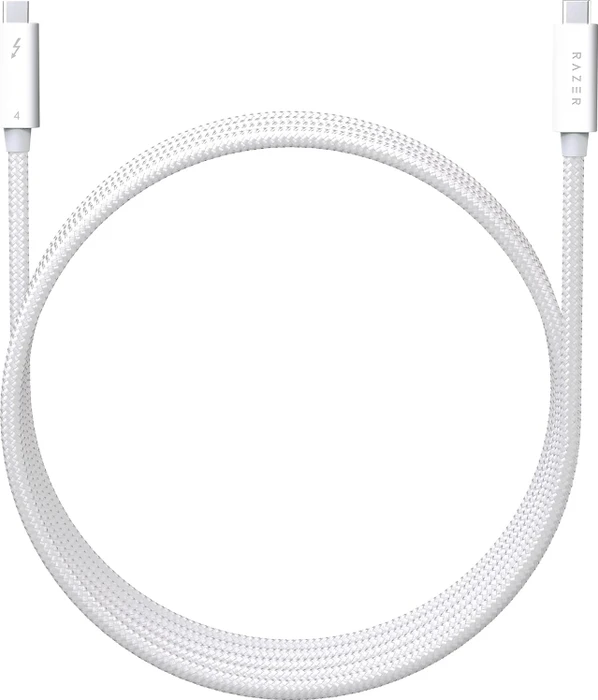 Razer Thunderbolt 4 Kabel, 100W, weiß, sleeved, 2m (verschiedene Markenbezeichnungen)