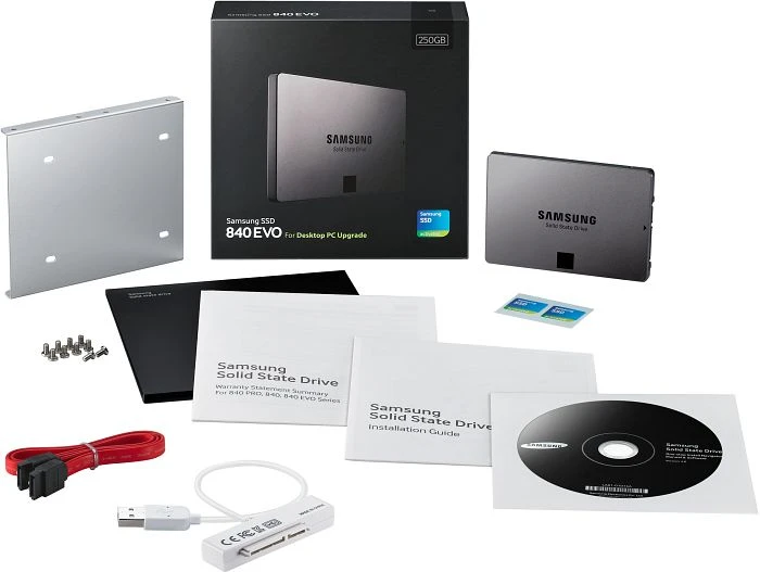 Samsung SSD 840 EVO - Desktop Upgrade Kit 250GB, 2.5" / SATA 6Gb/s