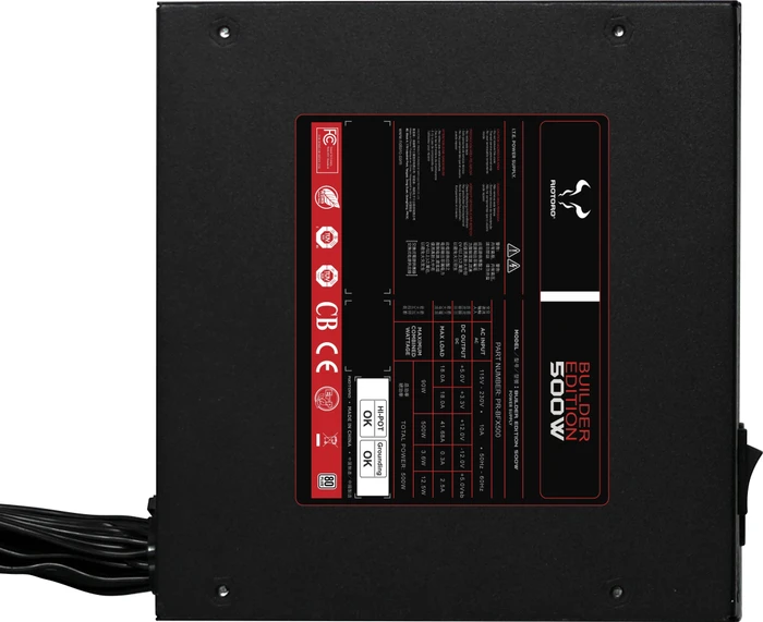 Riotoro Builder Edition 500W, ATX 2.4