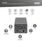 Digitus HDMI Extender Set Extender HDBaseT 1.0, 4K, 30Hz, Cat5e/6/6a/7/8, 40m Vorschaubild