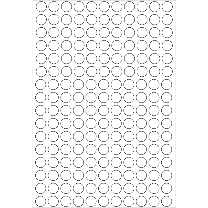 Herma Vielzwecketiketten, 8mm, weiß, 32 Blatt (5632 Etiketten)