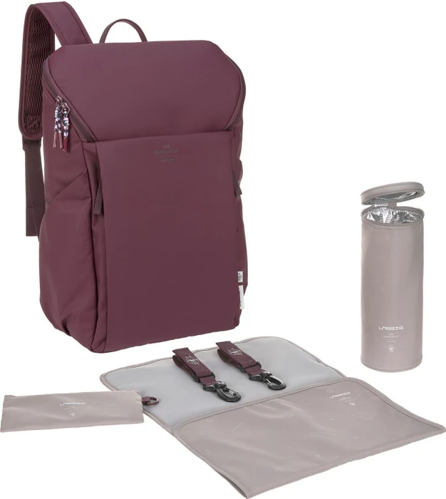Lässig Slender Up Backpack Wickelrucksack deep red