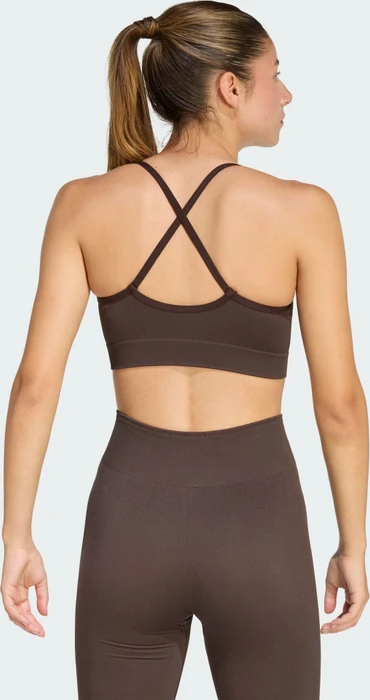 adidas Workout Essentials Knit Light Support Sport-BH aurora coffee (Damen)