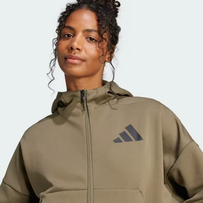 adidas Z.N.E. Zip Hoodie olive strata (Damen)