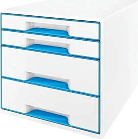 Leitz Wow Cube Schubladenbox, 4 Schubladen, blau